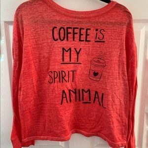 Coffee is My Spirit Animal Long Sleeve Top